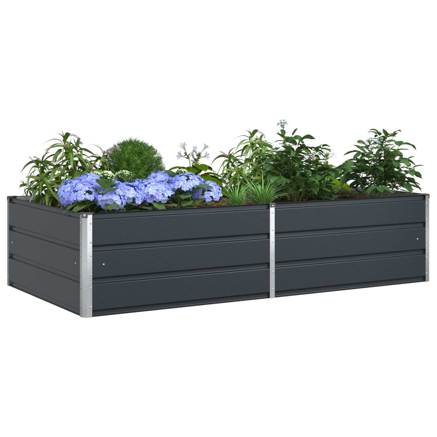 Vidaxx jardinière anthracite 195 x 100 x 45 cm acier galvanisé