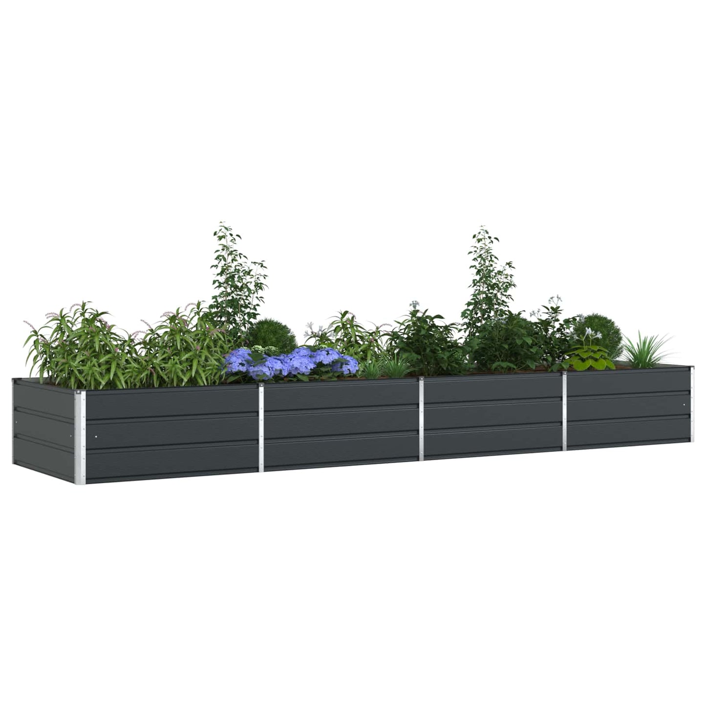 Vidaxx jardinière anthracite 195 x 100 x 45 cm acier galvanisé