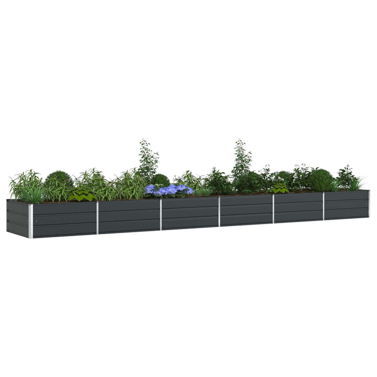 Vidaxx jardinière anthracite 195 x 100 x 45 cm acier galvanisé