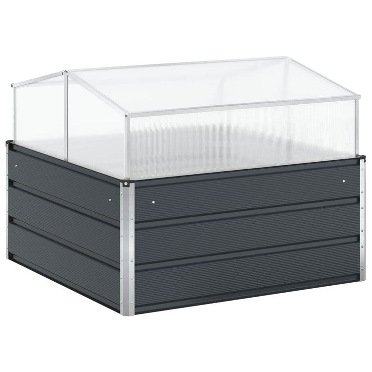Vidaxl jardinière anthracite 100 x 100 x 77 cm acier galvanisé