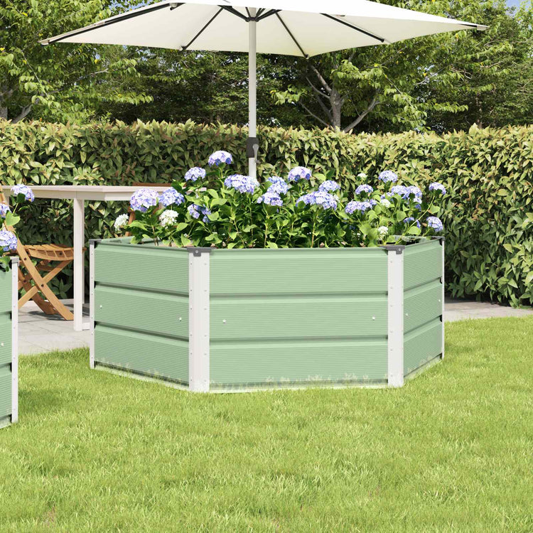 Vidaxx jardinière vert pastel 129 x 129 x 45 cm acier