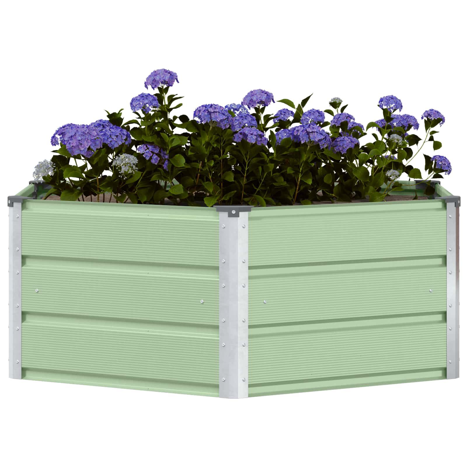 Vidaxx jardinière vert pastel 129 x 129 x 45 cm acier
