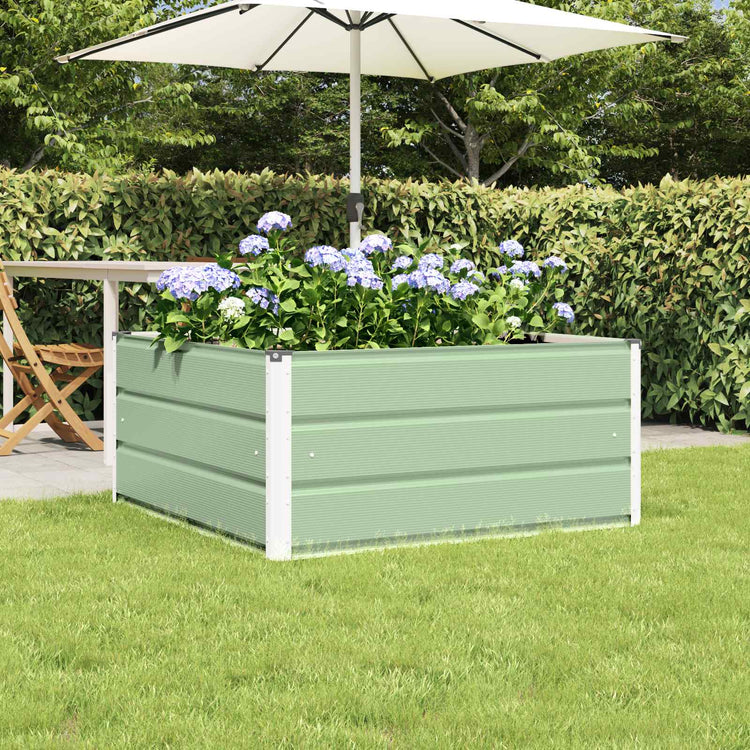 Vidaxx jardinière vert pastel 100 x 100 x 45 cm acier