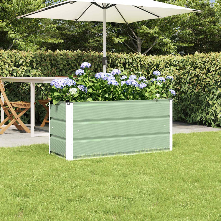 Vidaxx jardinière vert 100 x 40 x 45 cm acier