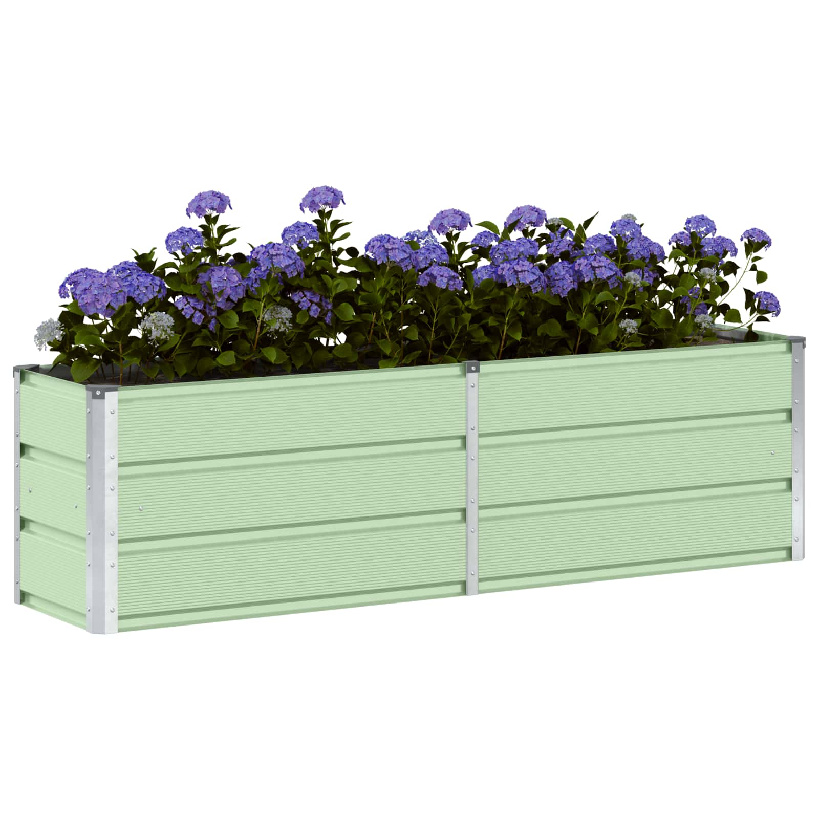 Vidaxx jardinière vert 160 x 40 x 45 cm acier