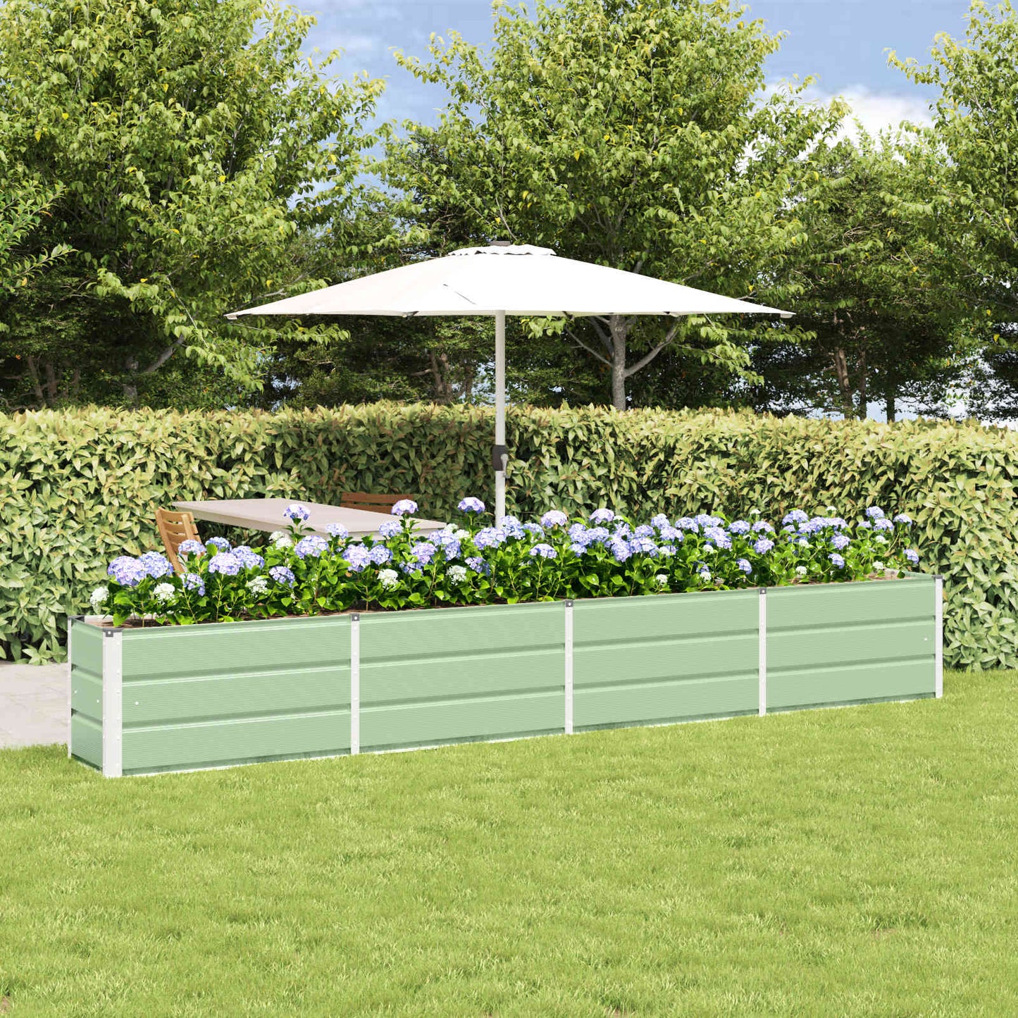 Vidaxx jardinière vert 320 x 40 x 45 cm acier