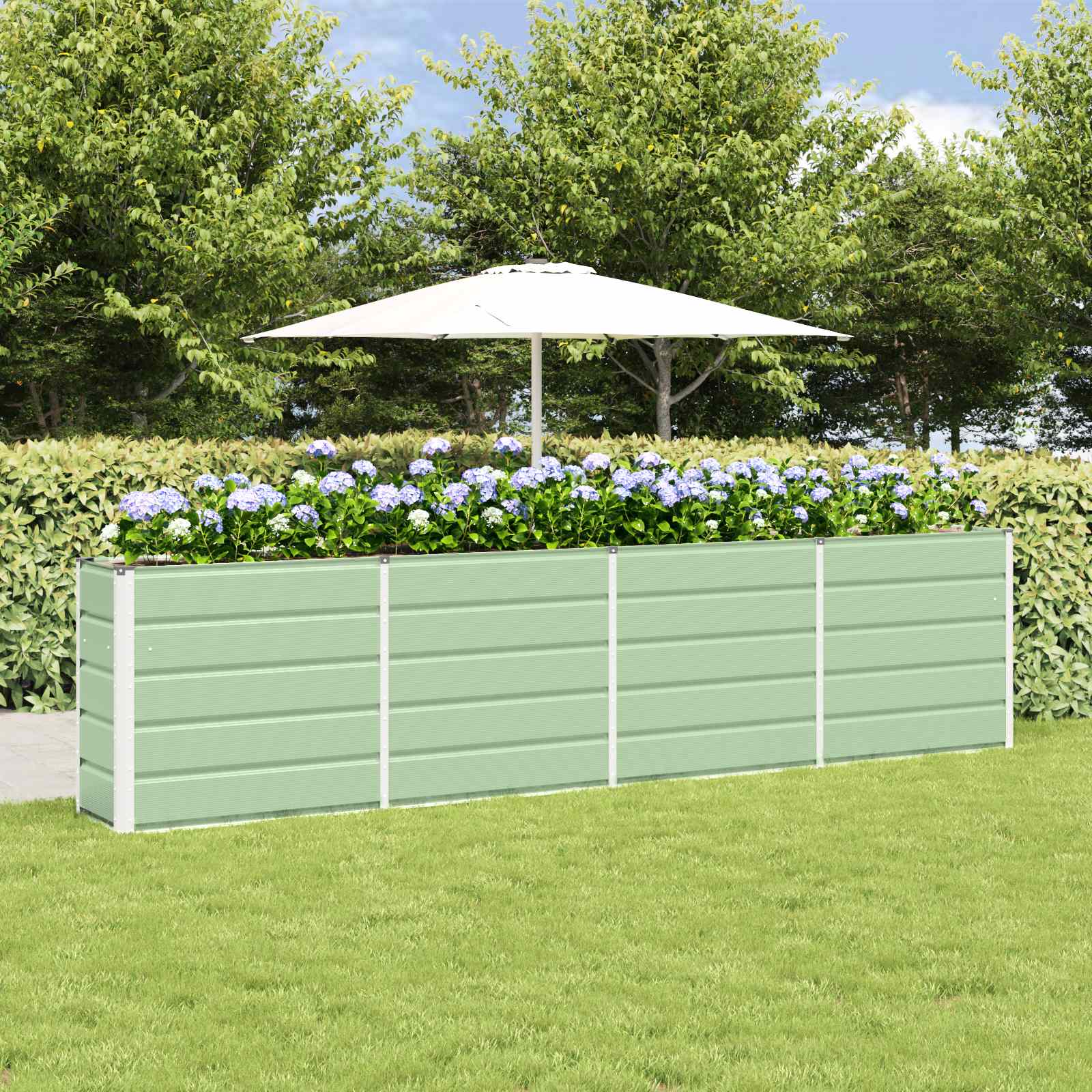 Vidaxx jardinière vert 160 x 40 x 75 cm acier