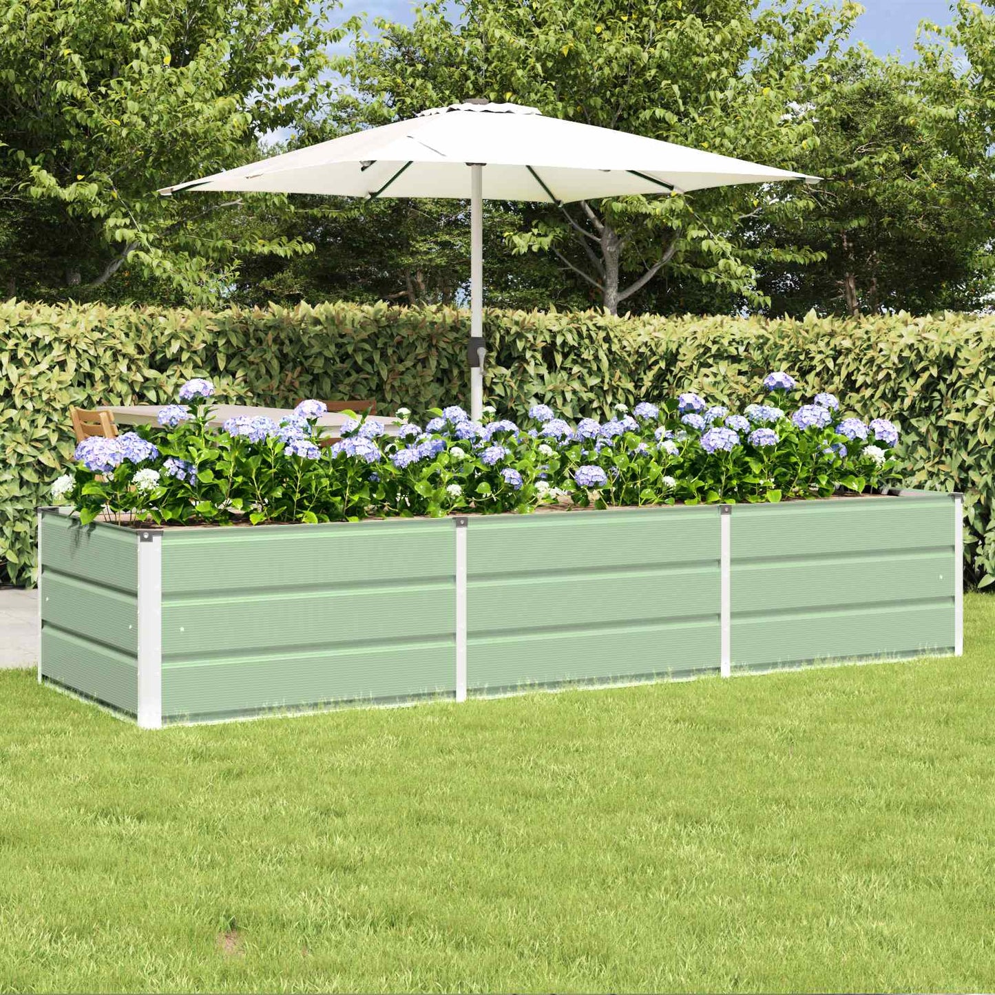 Vidaxx jardinière vert 240 x 80 x 45 cm acier