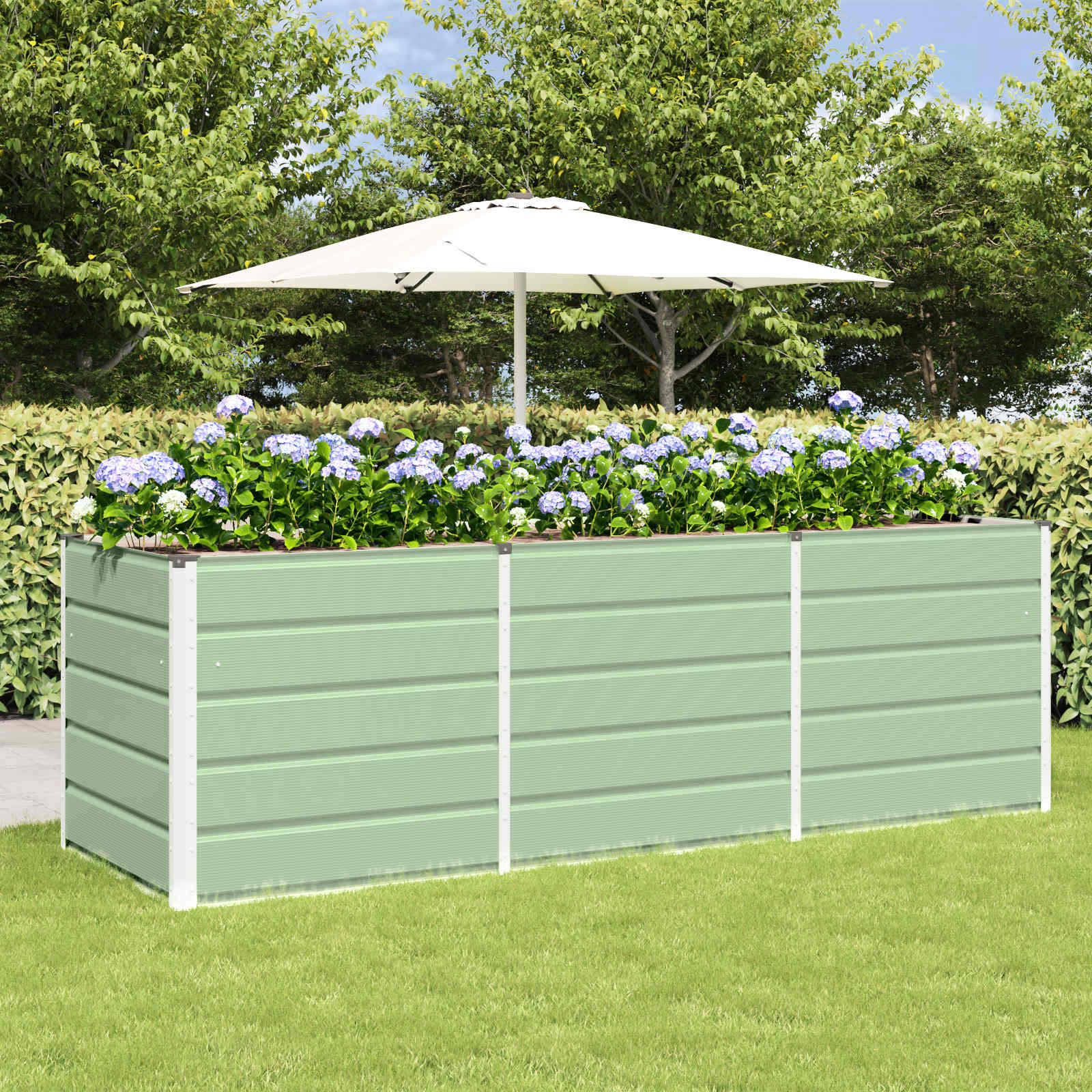 Vidaxx jardinière vert 240 x 80 x 75 cm acier