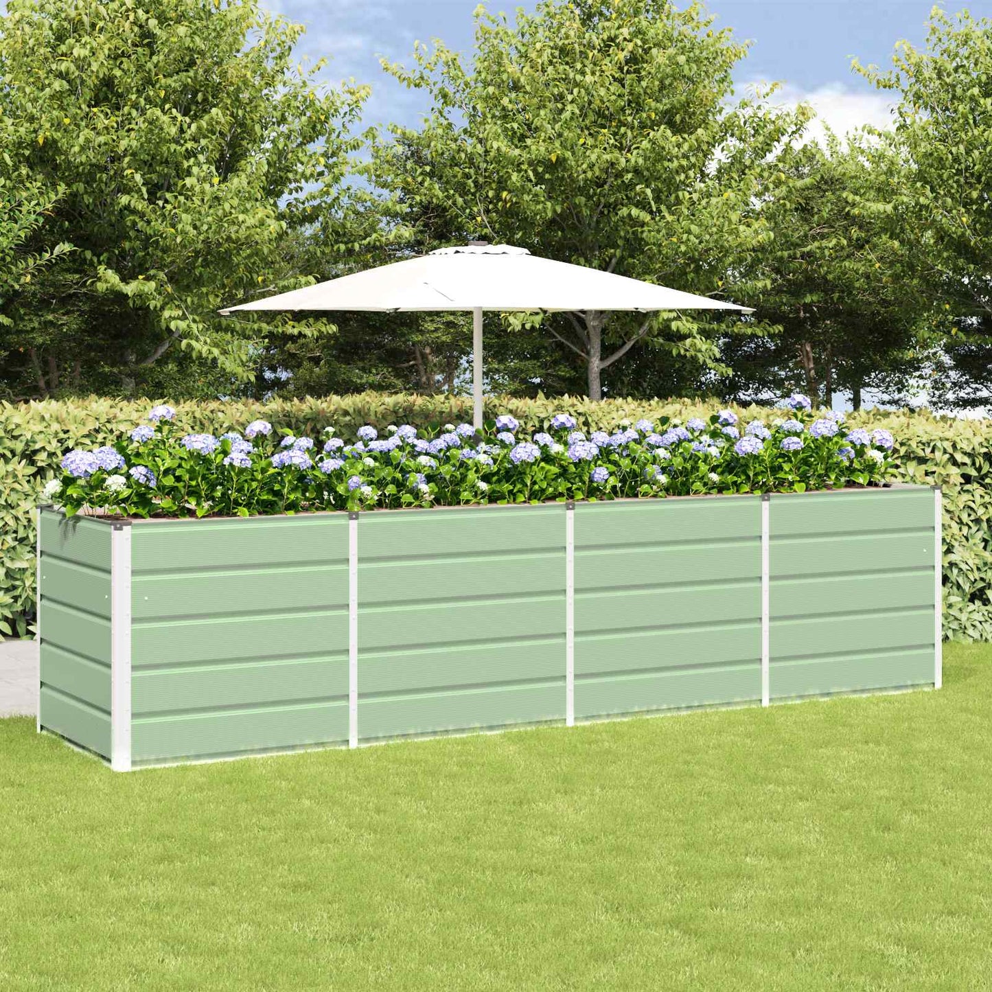 Vidaxx jardinière vert 240 x 80 x 75 cm acier