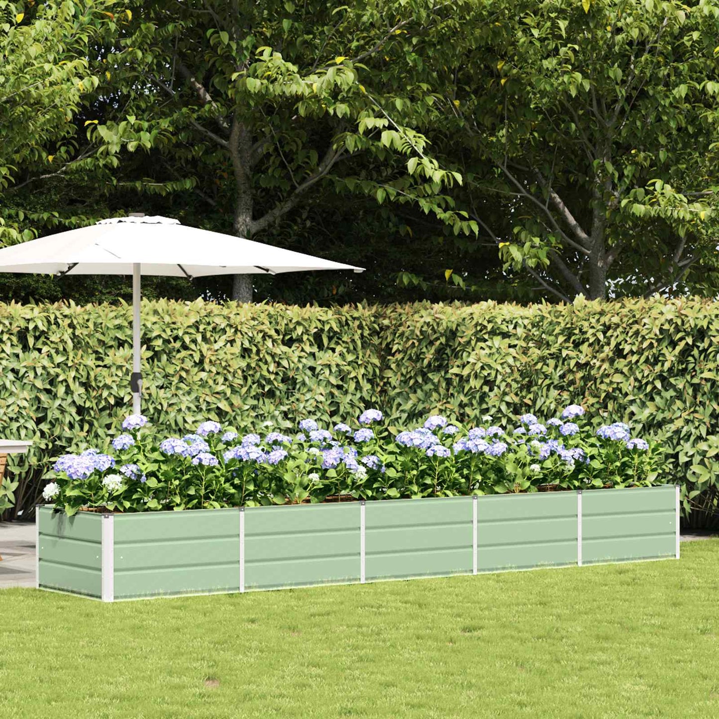 Vidaxx jardinière vert 400 x 80 x 45 cm acier