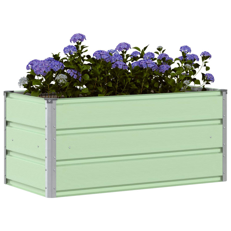 Vidaxx jardinière vert pastel 100 x 50 x 45 cm en acier galvanisé