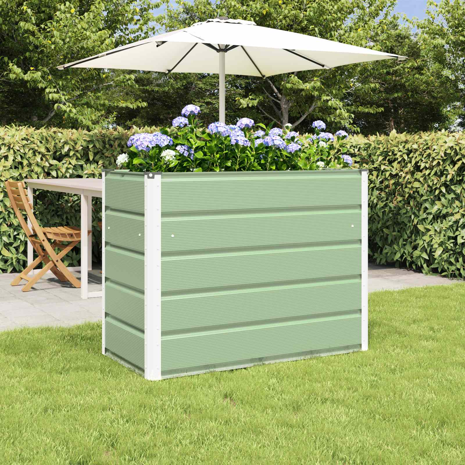 Vidaxx jardinière vert pastel 480 x 50 x 45 cm acier galvanisé