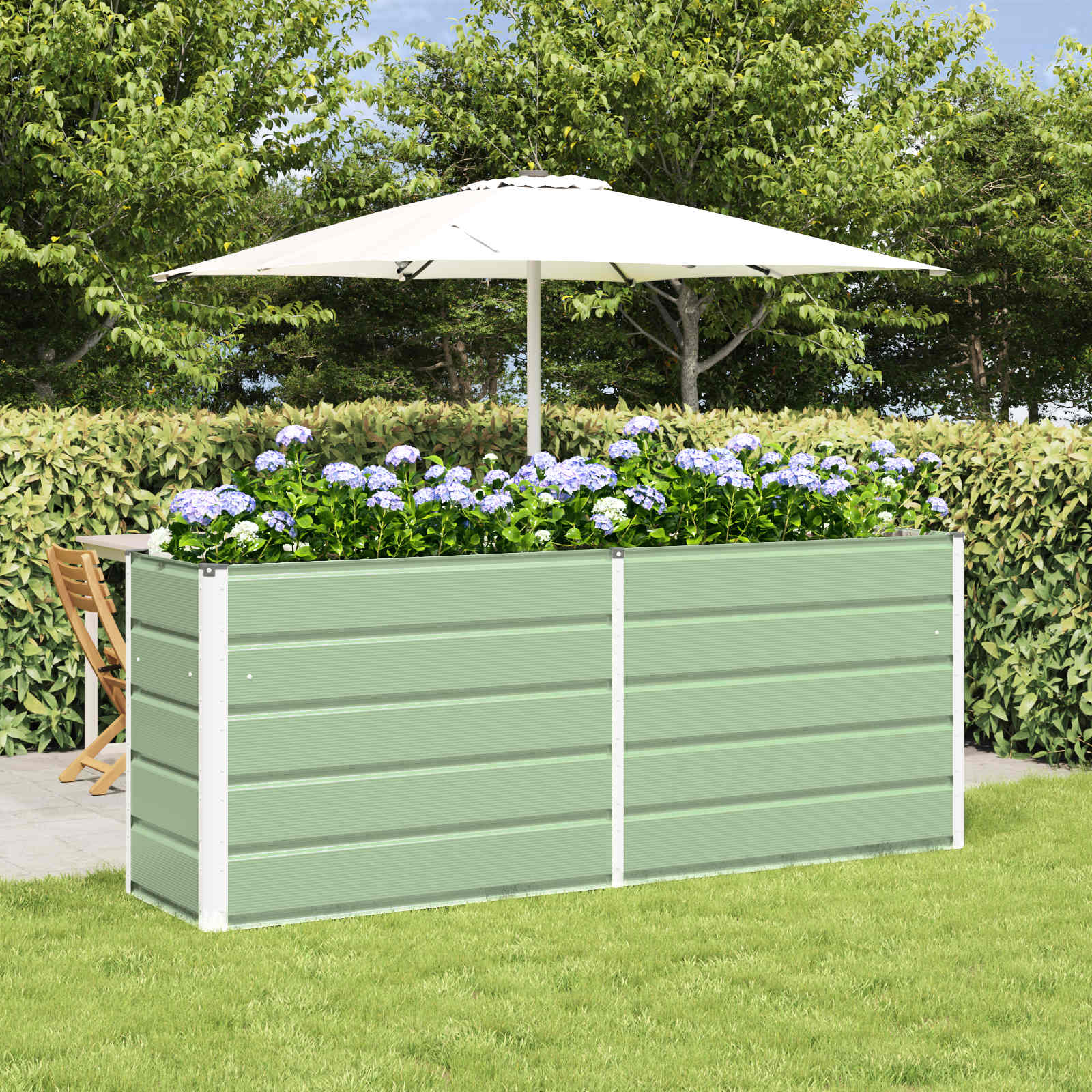 Vidaxx jardinière vert pastel 480 x 50 x 45 cm acier galvanisé