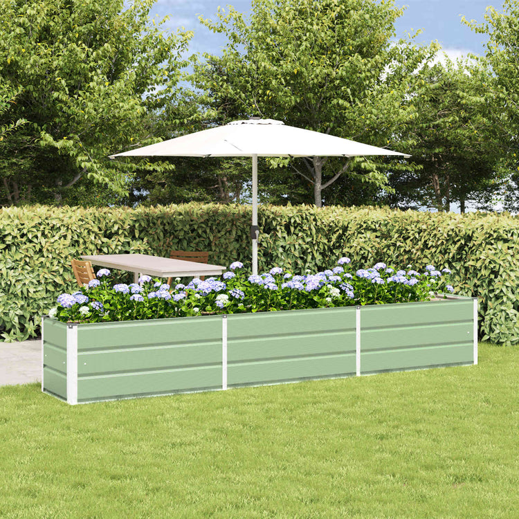 Vidaxx jardinière vert pastel 480 x 50 x 45 cm acier galvanisé