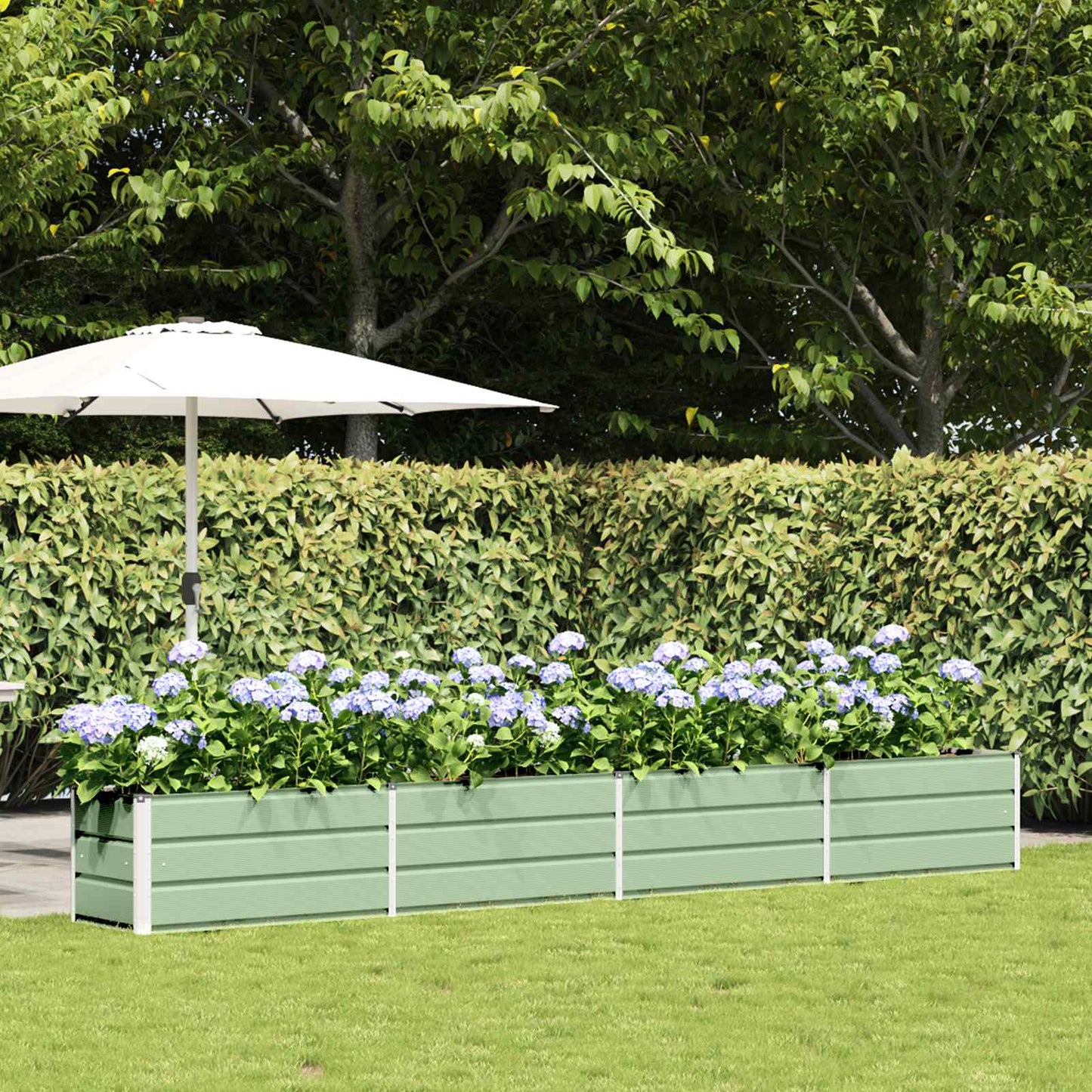 Vidaxx jardinière vert pastel 480 x 50 x 45 cm acier galvanisé