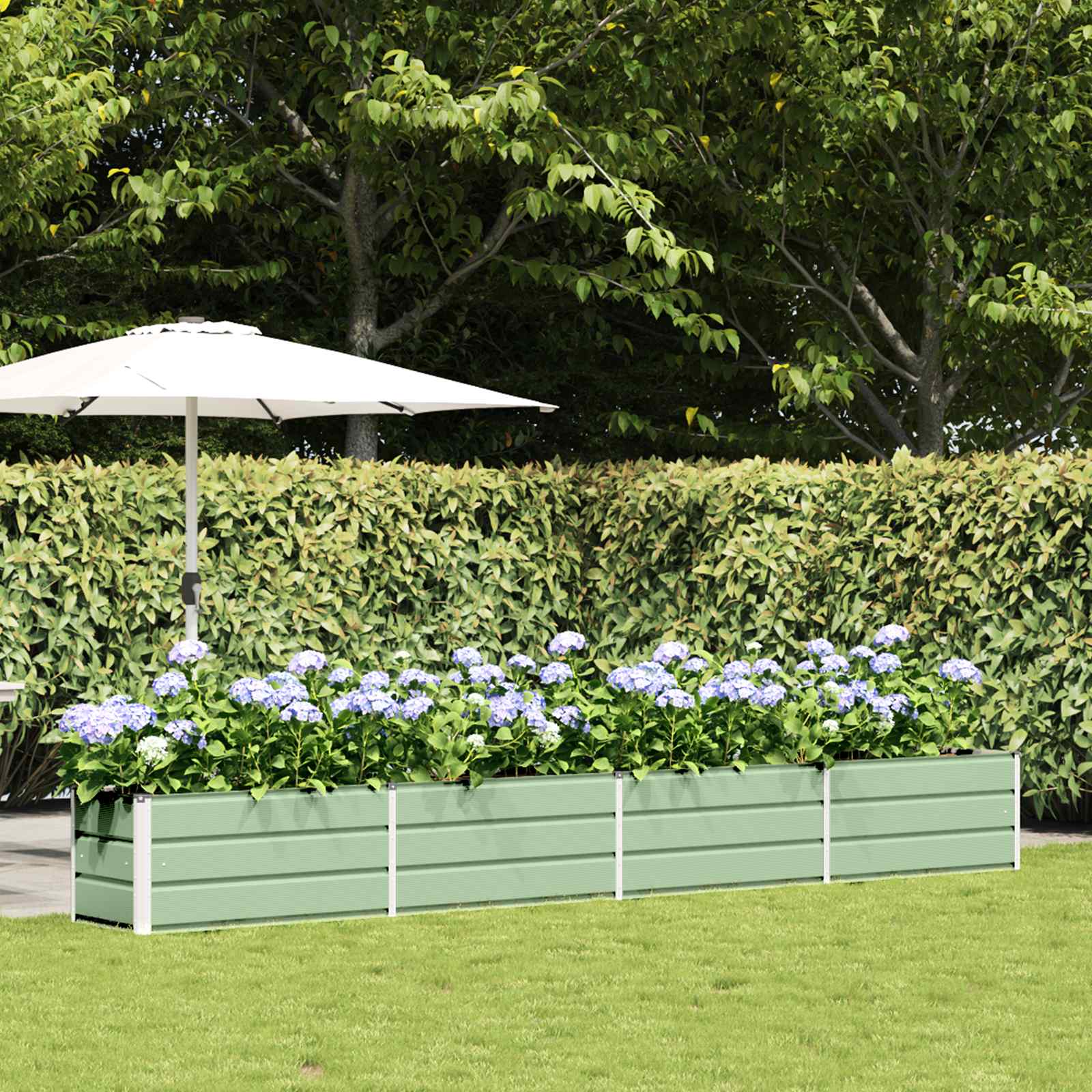 Vidaxx jardinière vert pastel 480 x 50 x 45 cm acier galvanisé