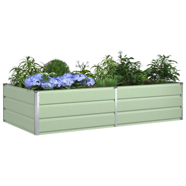 Vidaxx jardinière vert pastel 195 x 100 x 45 cm acier galvanisé