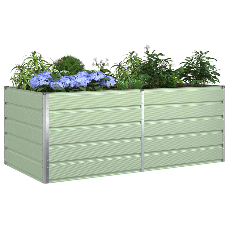Vidaxx jardinière vert pastel 195 x 100 x 45 cm acier galvanisé