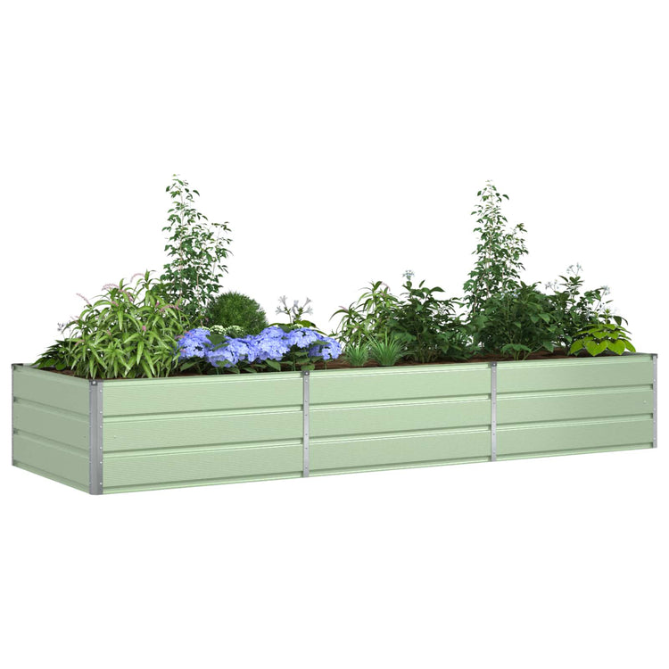 Vidaxx jardinière vert pastel 195 x 100 x 45 cm acier galvanisé
