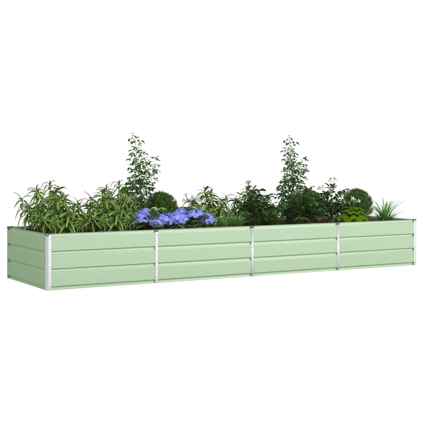 Vidaxx jardinière vert pastel 195 x 100 x 45 cm acier galvanisé