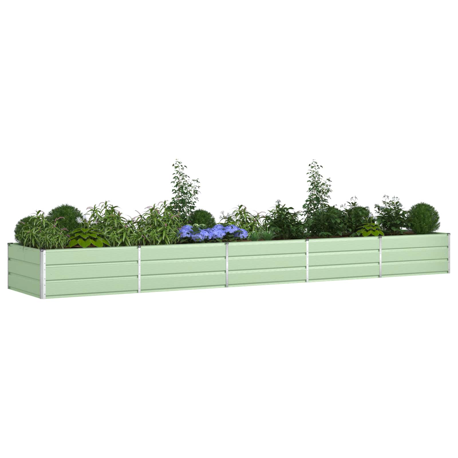Vidaxx jardinière vert pastel 195 x 100 x 45 cm acier galvanisé