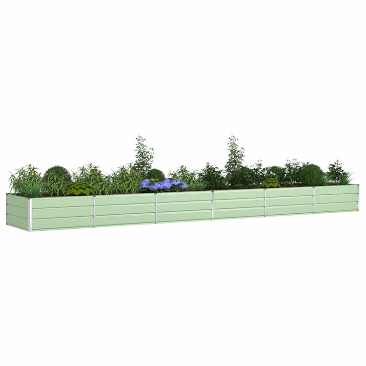 Vidaxx jardinière vert pastel 195 x 100 x 45 cm acier galvanisé