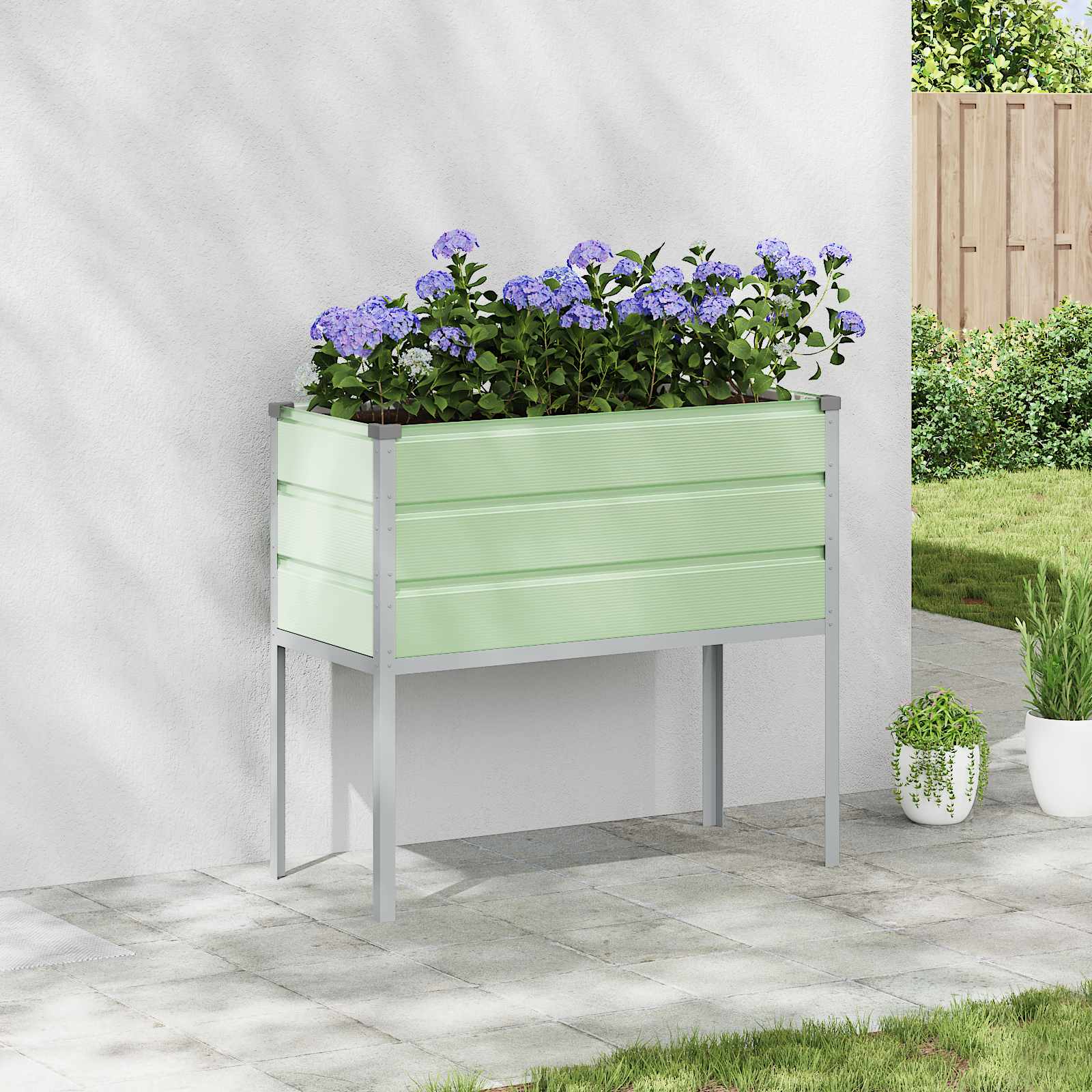 Vidaxx jardinière vert pastel 100 x 45 x 90 cm acier galvanisé