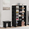 VidaXL armoire à chaussures avec étagère 2 pcs bois fini chêne noir