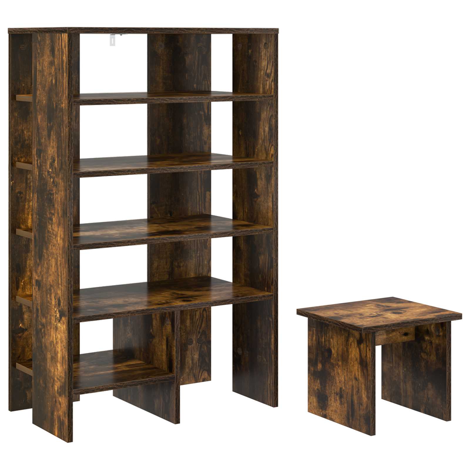 VidaXL armoire à chaussures avec étagère 2 pcs bois fini chêne fumé