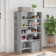 Vidaxl armoire à chaussures avec étagère 2 pcs bois fini sonoma gris
