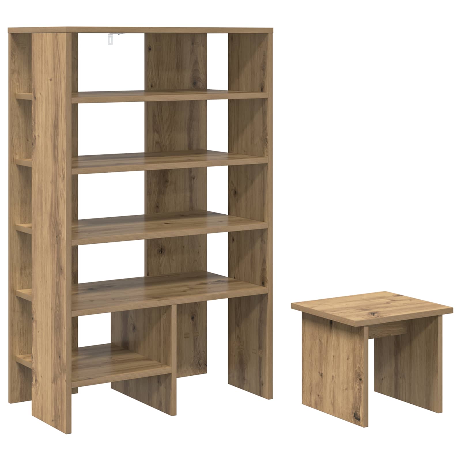 VidaXL armoire à chaussures avec étagère 2 pcs bois finition chêne artisanal