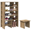 VidaXL armoire à chaussures avec étagère 2 pcs bois finition chêne artisanal