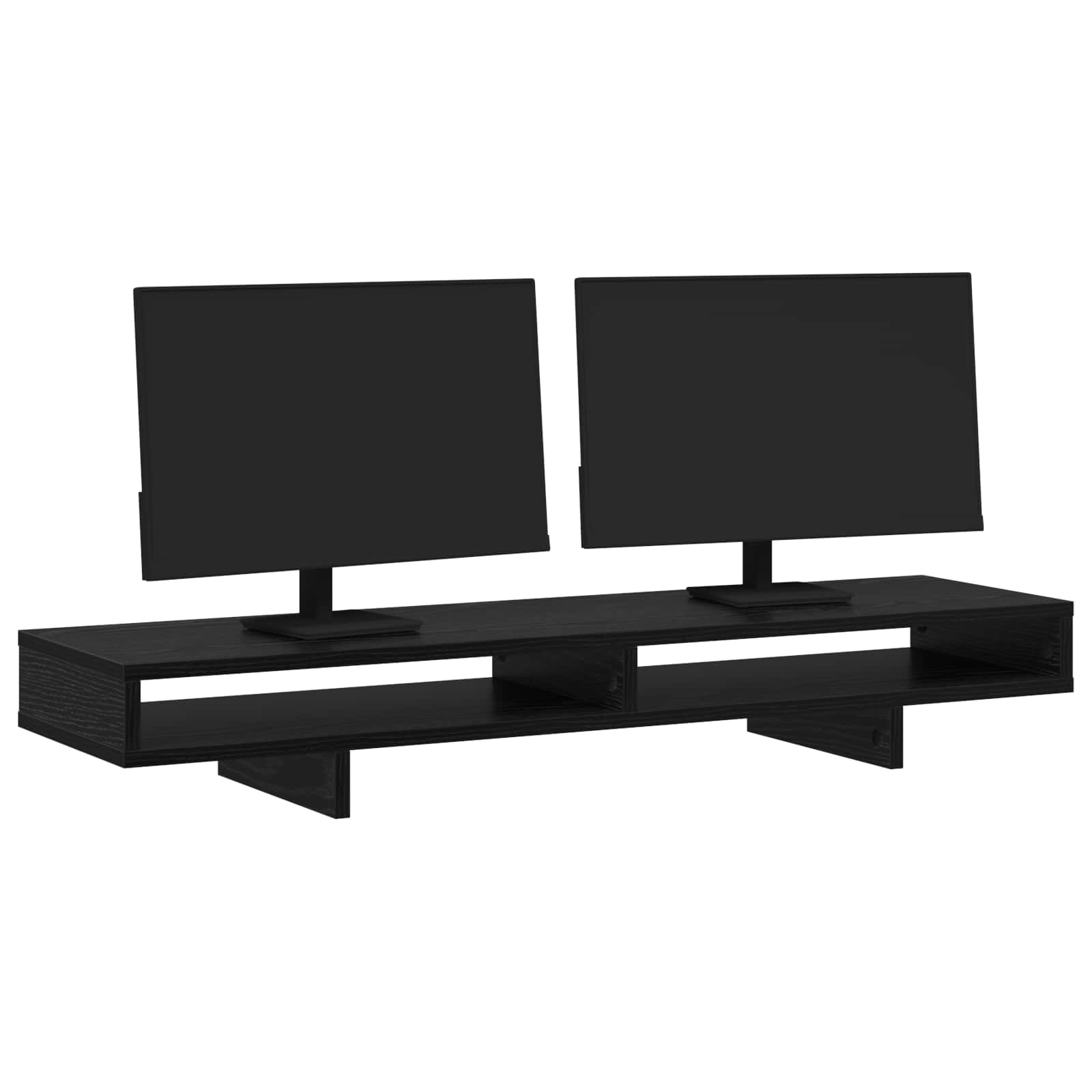 Vidaxxl support pour écran avec étagère noir 100 x 27 x 15 cm bois d'ingénierie