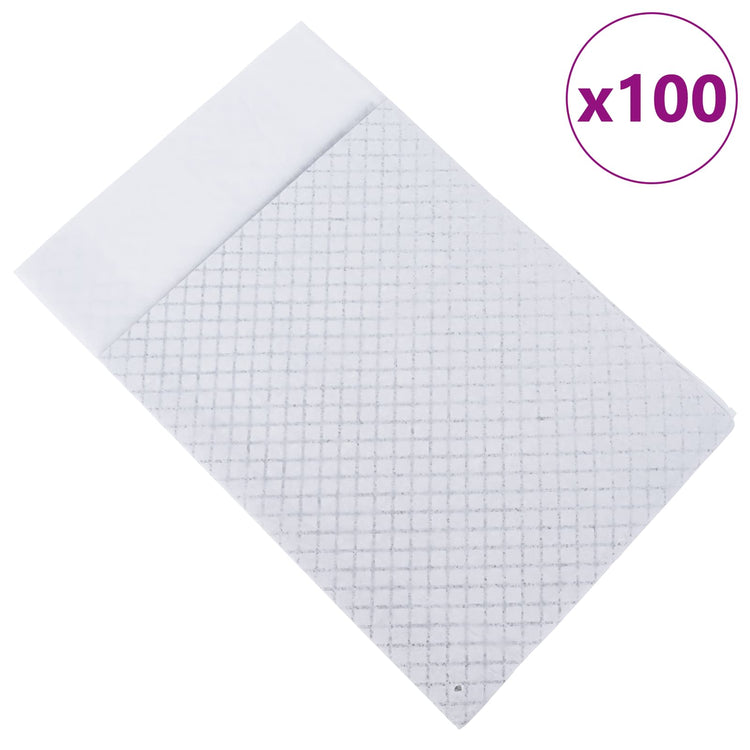 Vidaxxl tapis de dressage pour animaux de compagnie en tissu non tissé 100 pièces 90 x 60 cm