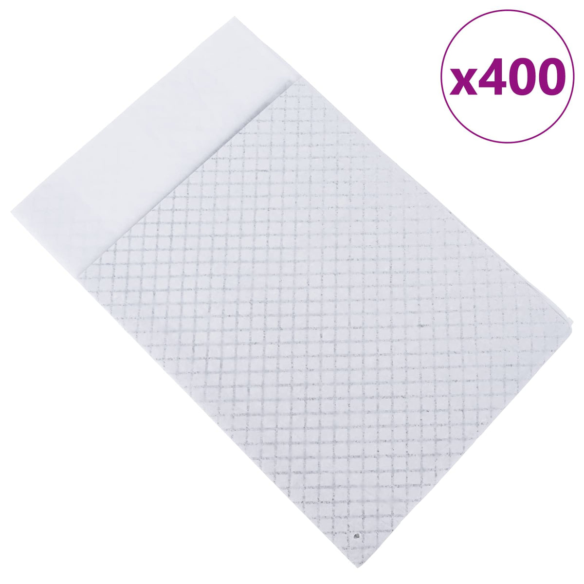 Vidaxxl tapis de dressage pour animaux de compagnie en tissu non tissé 400 pièces 90 x 60 cm