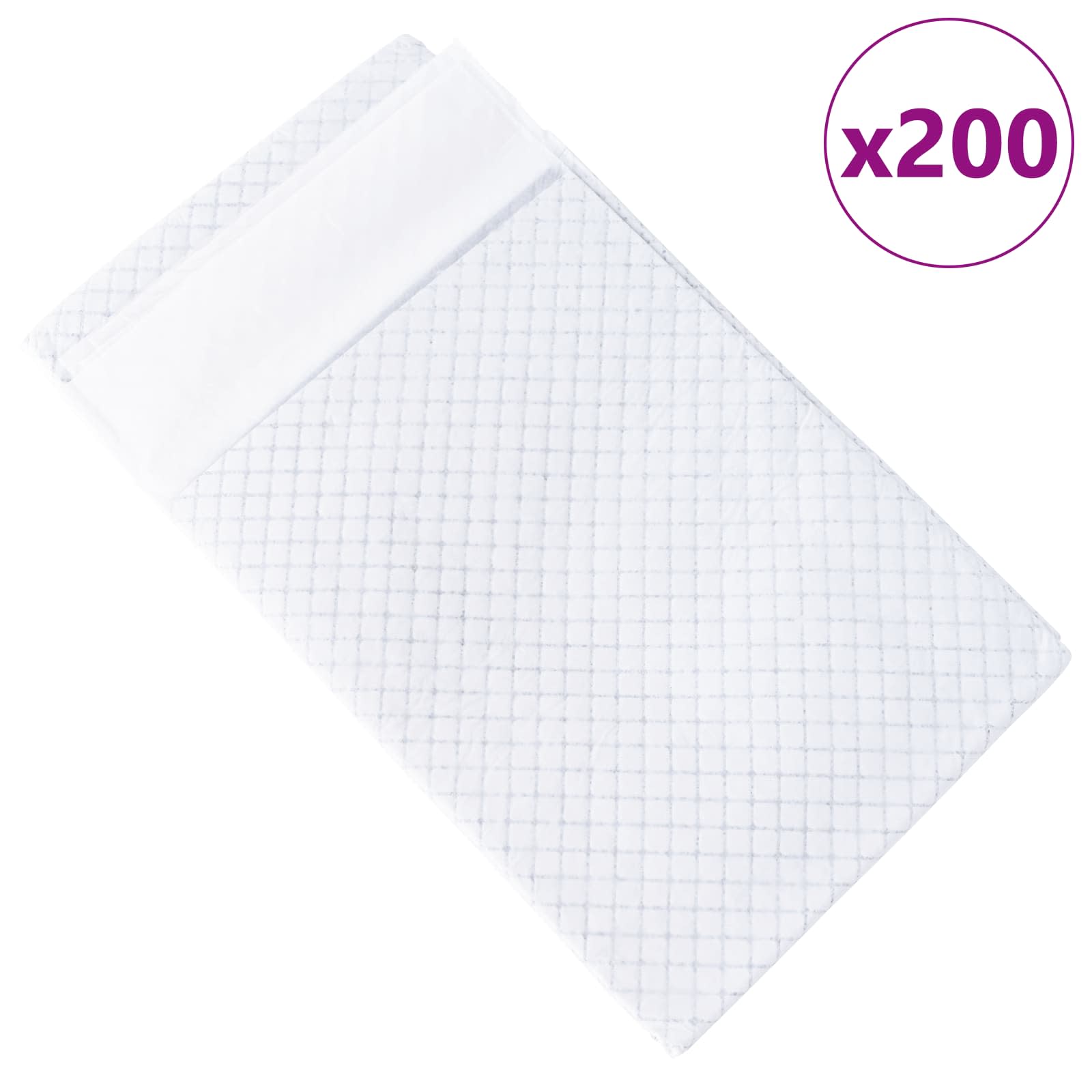 Vidaxxl tapis de dressage pour animaux de compagnie en tissu non tissé 200 pièces 120 x 80 cm