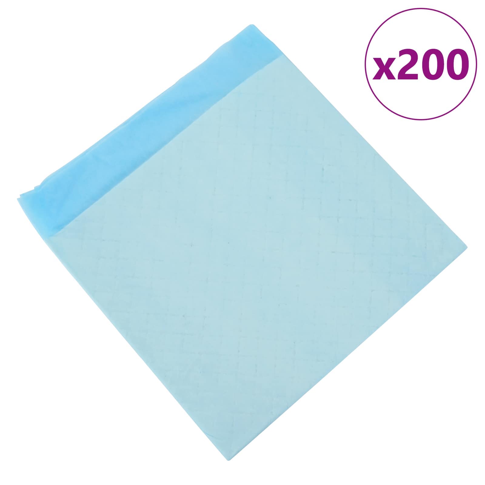 VidaXL tapis de dressage pour animaux de compagnie en tissu Non tissé 200 pièces bleu et blanc