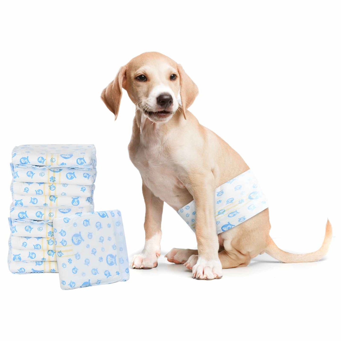 VidaXL services jetables pour chiens mâles 30 pcs blanc xs