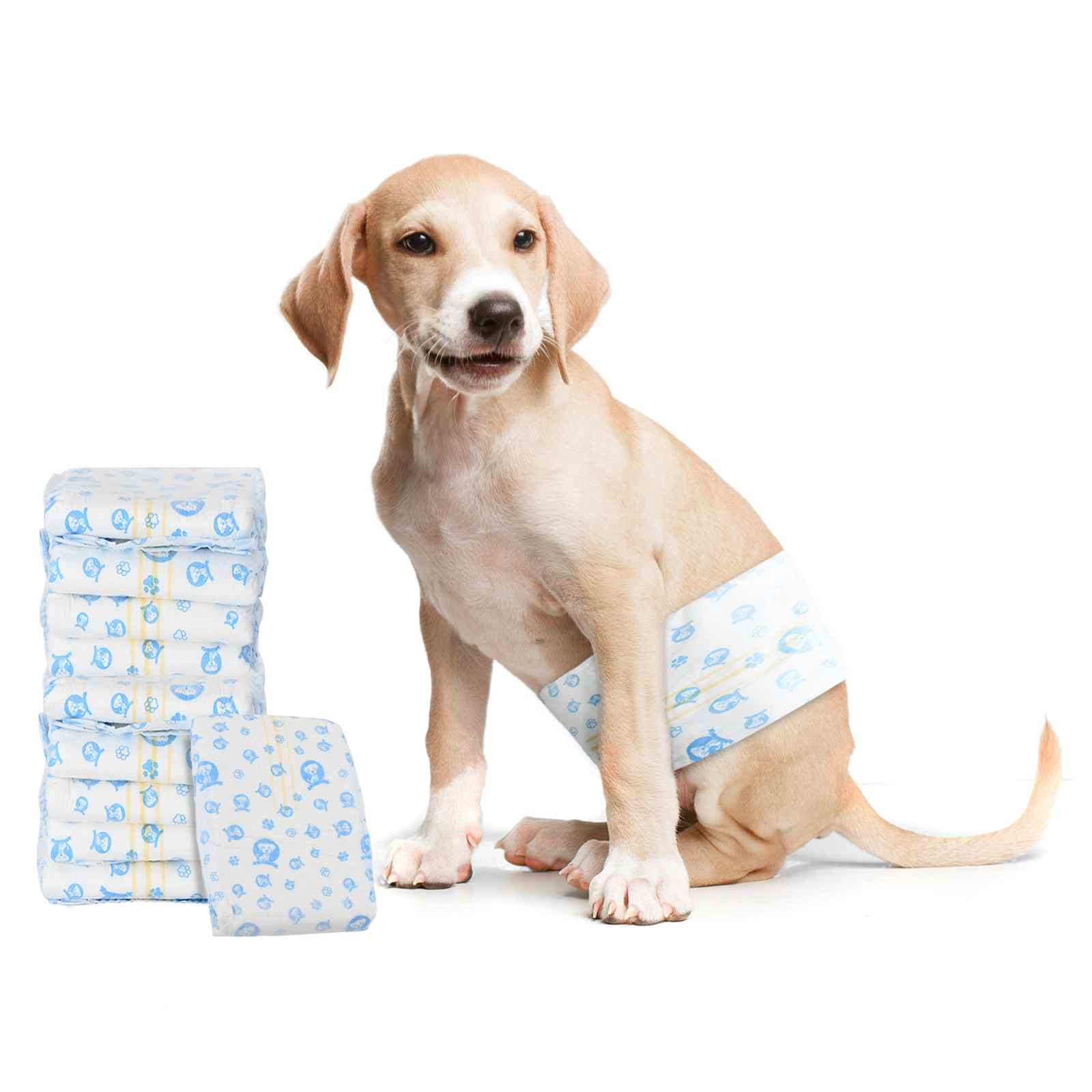 Vidaxl services jetables pour chiens mâles 30 pièces blanc l