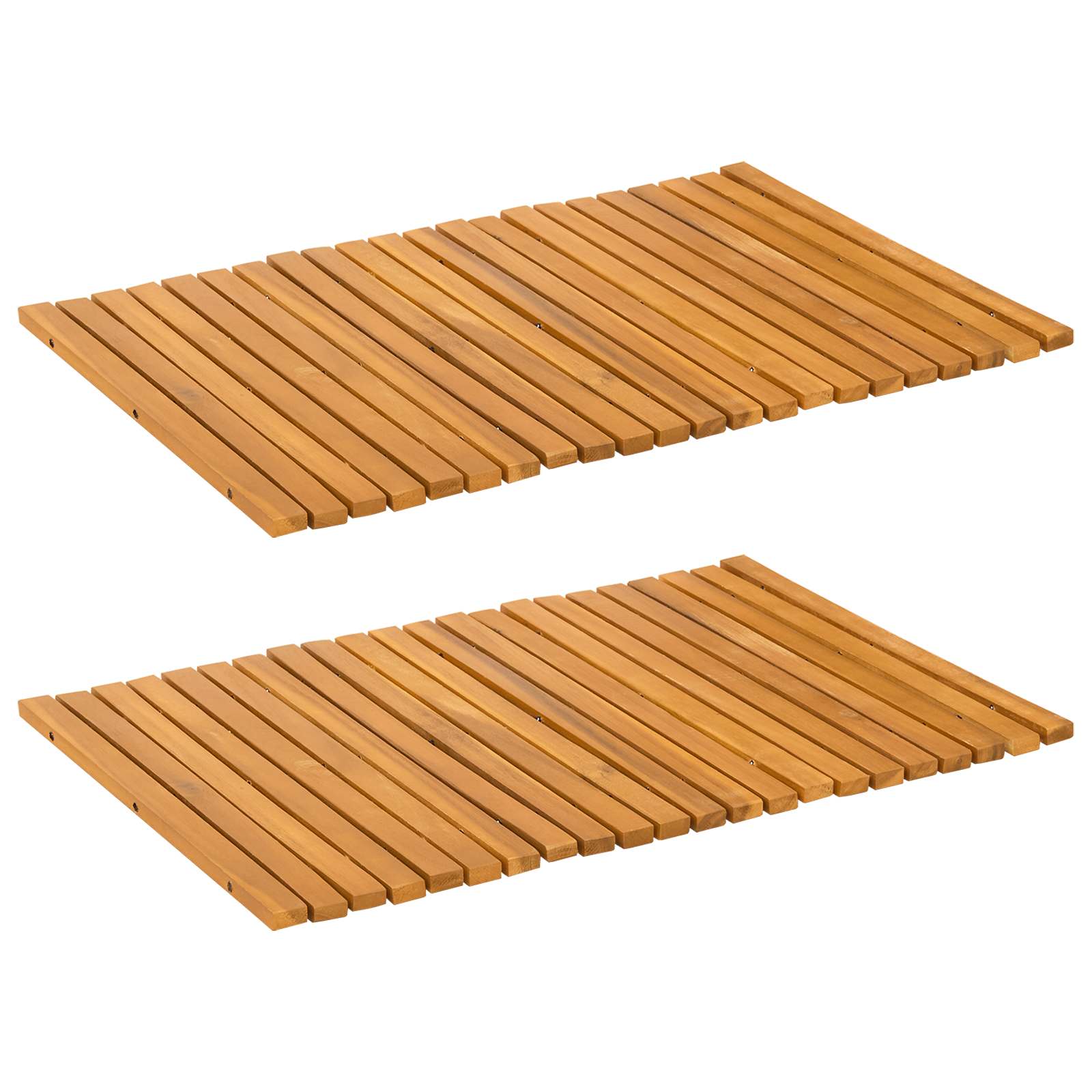 Vidaxx tapis de bain marron 60 x 40 cm bois d'acacia massif