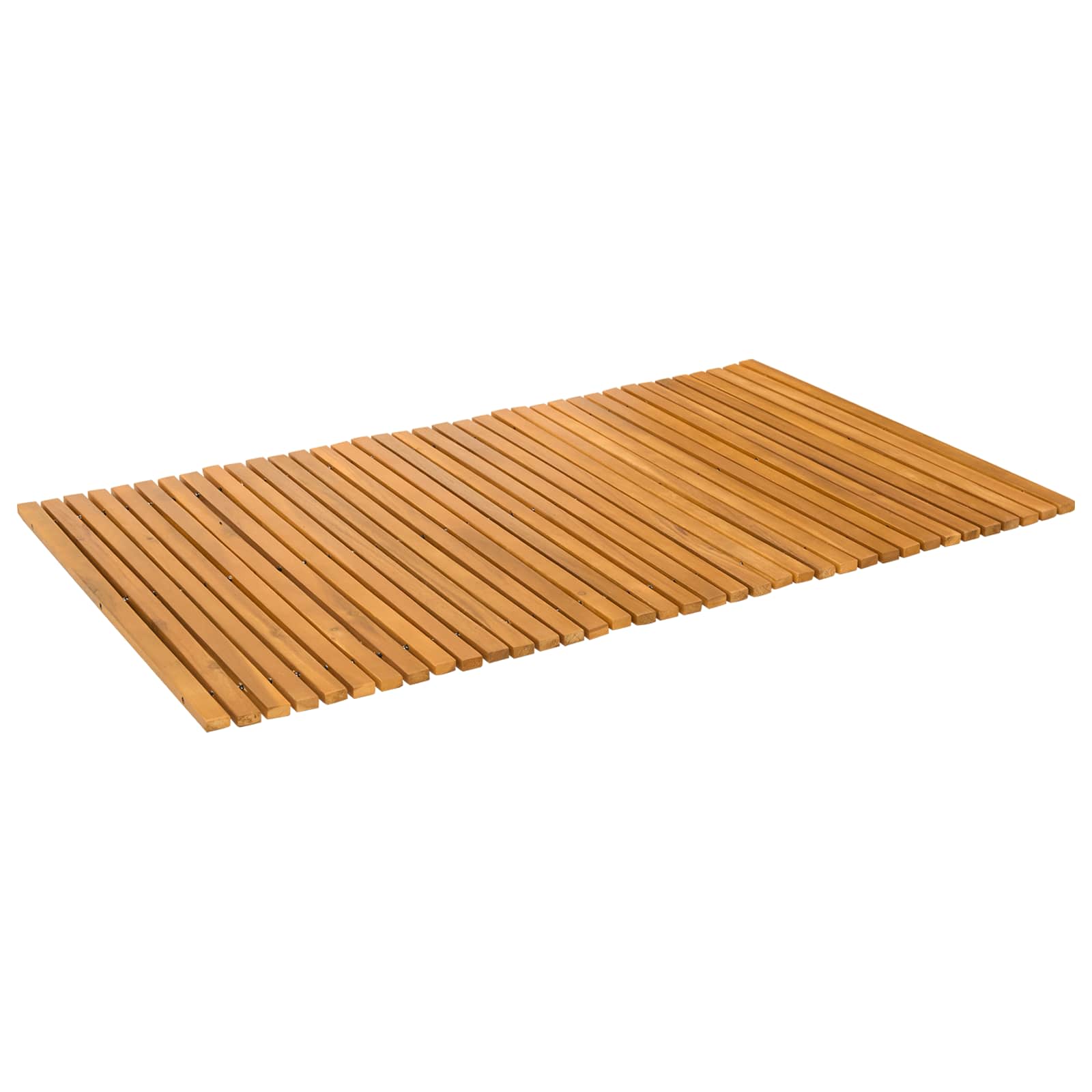 Vidaxx tapis de bain marron 100 x 60 cm bois d'acacia massif