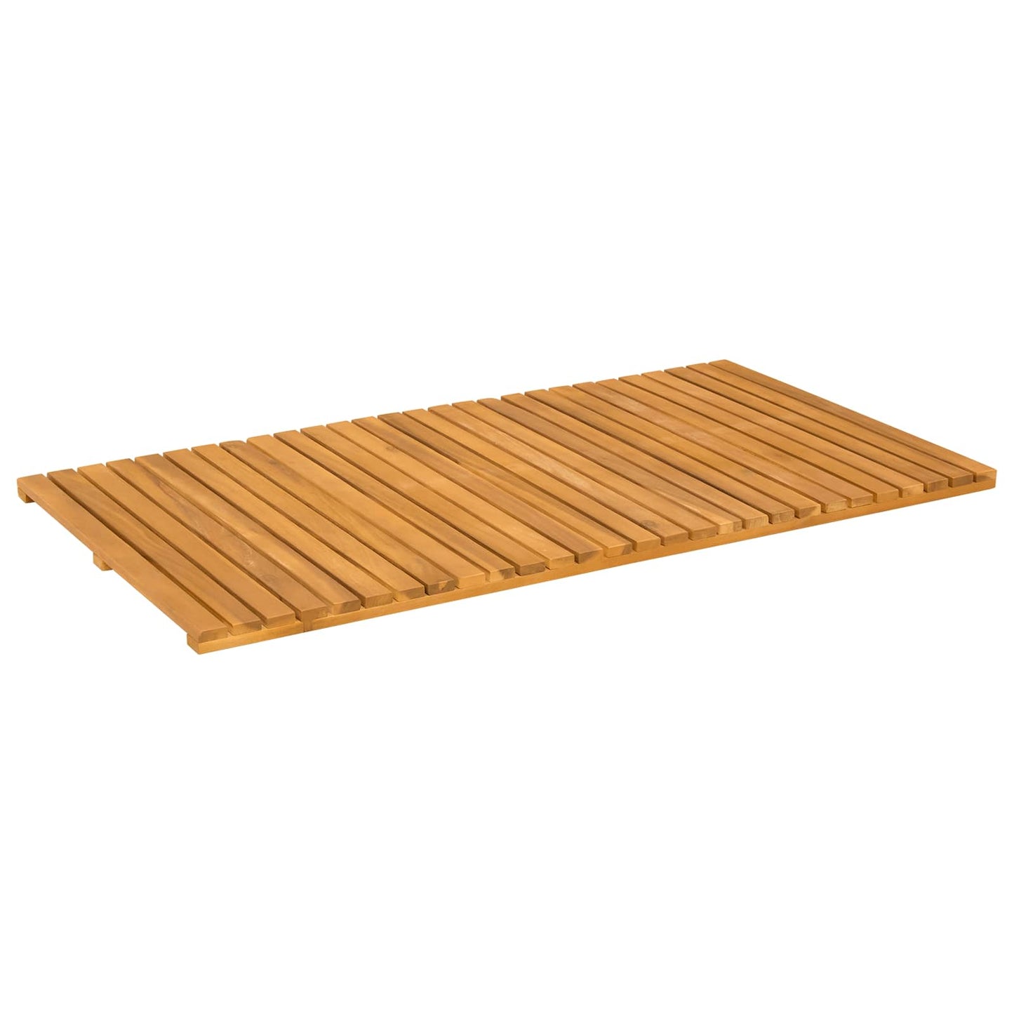 Vidaxxl tapis de bain uni marron 100 x 55 cm bois