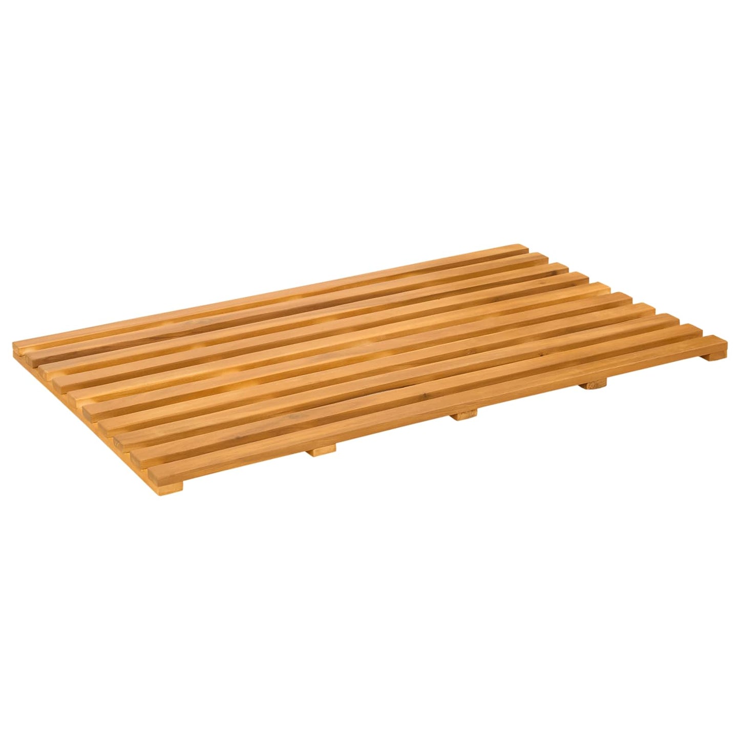 VidaXL tapis de bain uni marron 100 x 53 cm bois