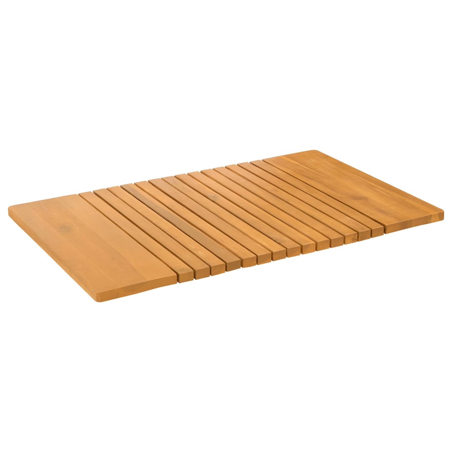 Vidaxxl tapis de bain uni marron 59 x 40 cm bois