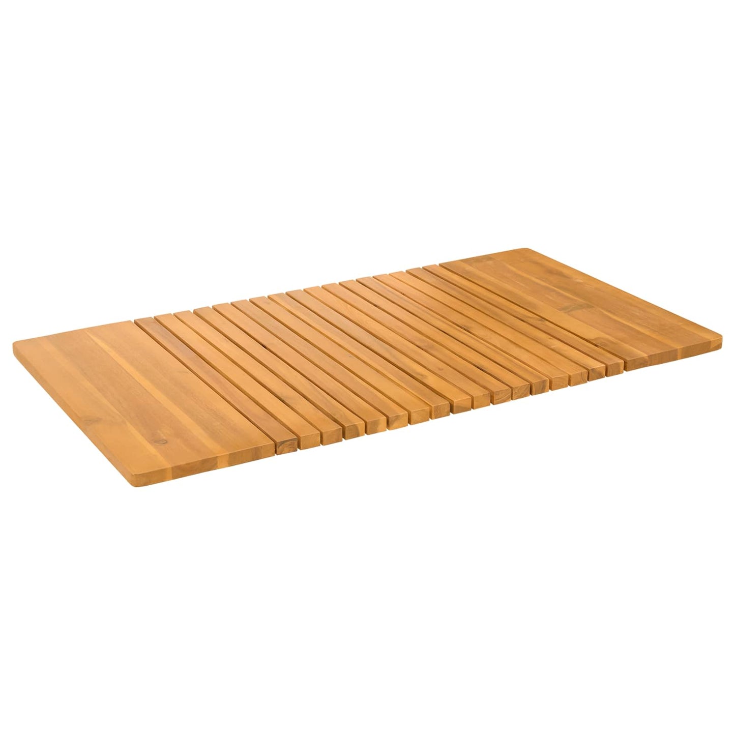 Vidaxxl tapis de bain uni marron 100 x 55 cm bois