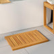 Vidaxxl tapis de bain uni marron 60 x 40 cm bois