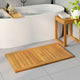Vidaxxl tapis de bain uni marron 100 x 55 cm bois