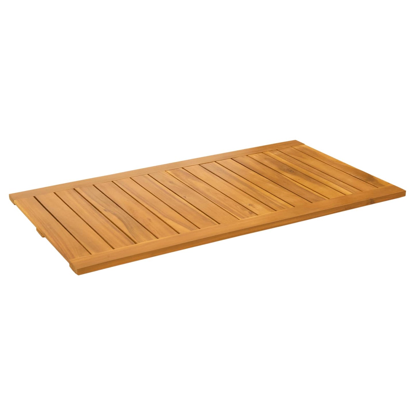 Vidaxxl tapis de bain uni marron 100 x 55 cm bois