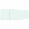 Vidaxxl crédence de cuisine 2 pcs blanc 90 x 40 cm verre trempé